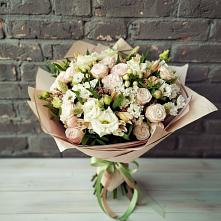 Букет цветов из:  Альстромерии, Розы и Хризантемы #REPLACE_PRED# Заполярном Республики Коми