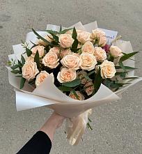 Букет Кремовые розы Латте в Заполярном Республики Коми