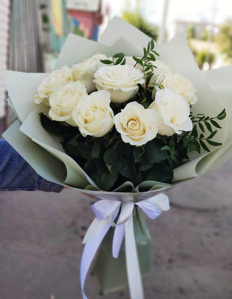 Букет Белые розы Проуд в Заполярном Республики Коми