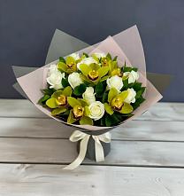 Букет цветов из:  Орхидеи и Розы в Заполярном Республики Коми