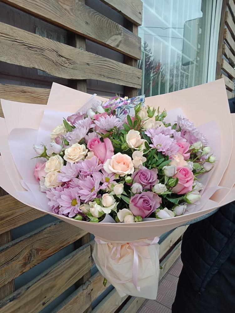 Букет цветов из: Розы и Хризантемы в Заполярном Республики Коми