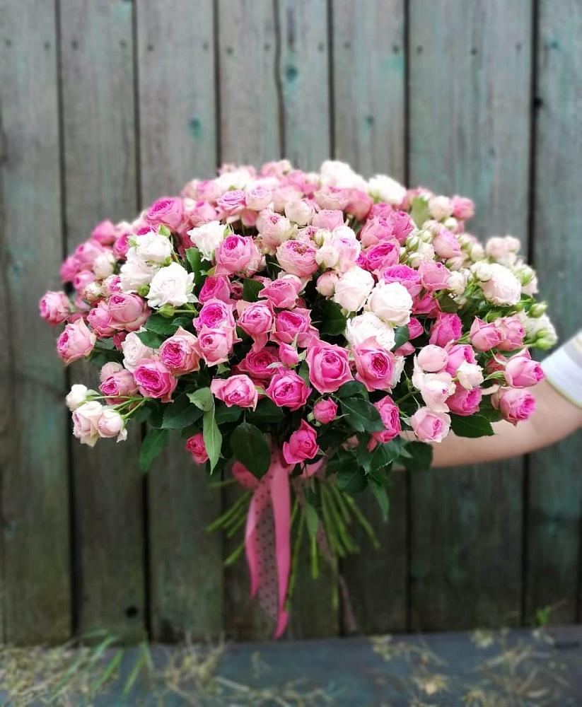 Букет Розовые кустовые розы Натали и Лав Лидия в Заполярном Республики Коми