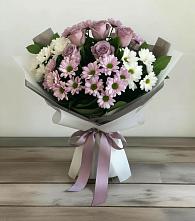 Букет цветов из:  Хризантемы и Розы в Заполярном Республики Коми