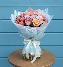 Букет цветов из:  Хризантемы и Розы в Заполярном Республики Коми