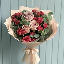 Букет цветов из:  Гвоздики и Розы в Заполярном Республики Коми