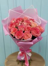 Букет 15 Розовых роз Равель в Заполярном Республики Коми